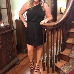 EUC BCBGeneration One Shoulder Satin Dress